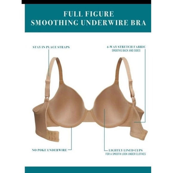 Vanity Fair Radiant Collection Women's Full Figure‎ Underwire Bra Size 42C - Picture 5 of 12